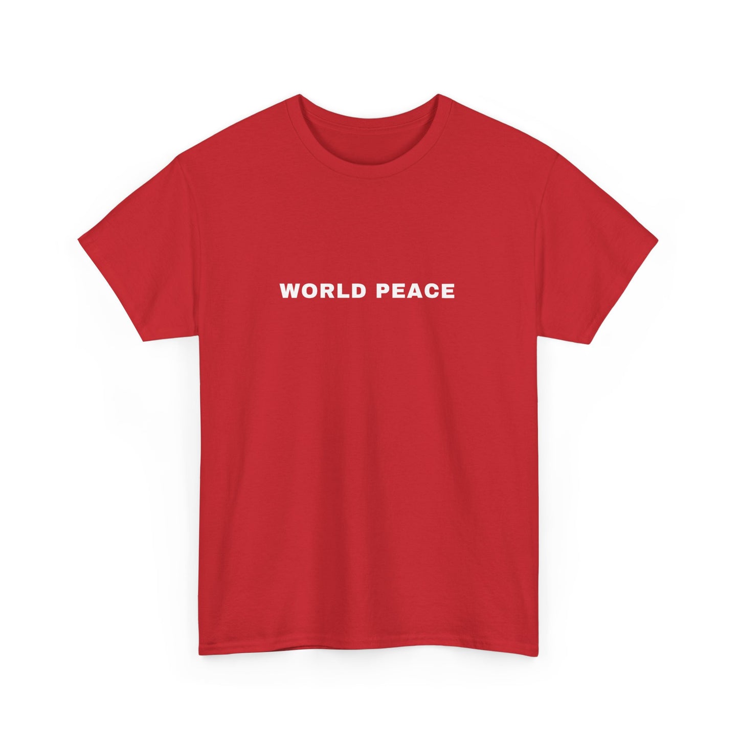 WORLD PEACE SCRIPT T-SHIRT BLACK AND WHITE