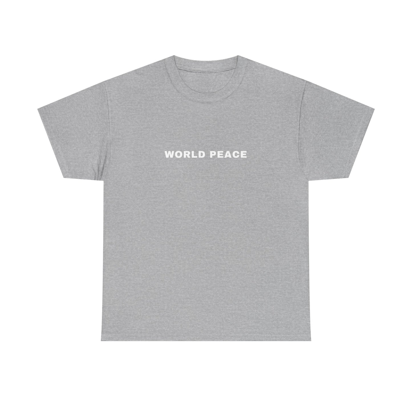 WORLD PEACE SCRIPT T-SHIRT BLACK AND WHITE