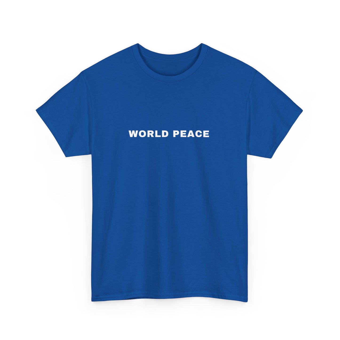 WORLD PEACE SCRIPT T-SHIRT BLACK AND WHITE
