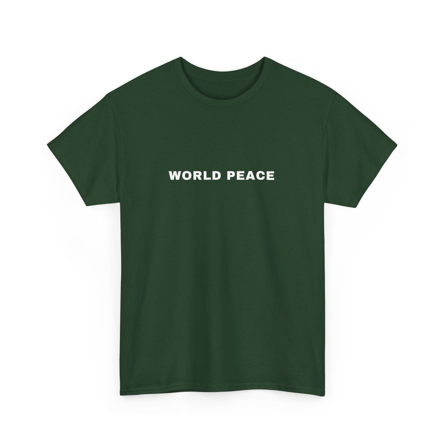WORLD PEACE SCRIPT T-SHIRT BLACK AND WHITE