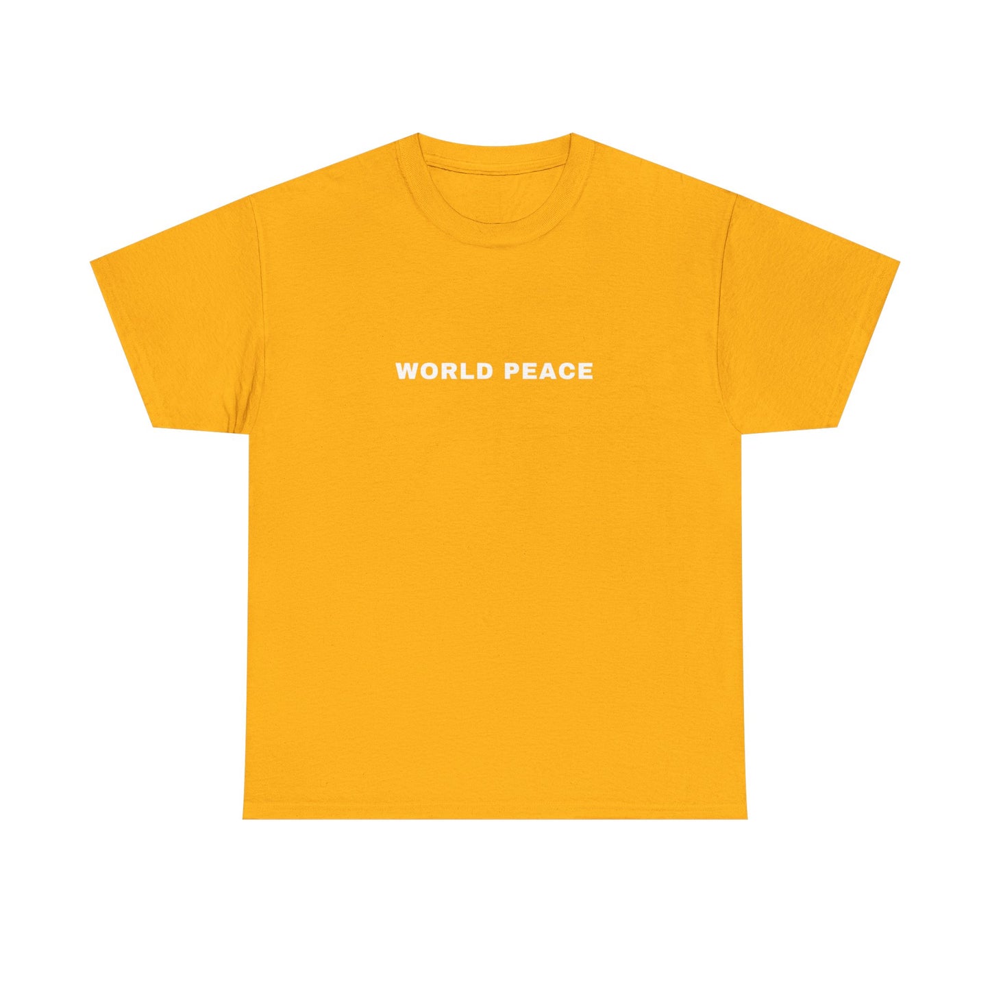 WORLD PEACE SCRIPT T-SHIRT BLACK AND WHITE