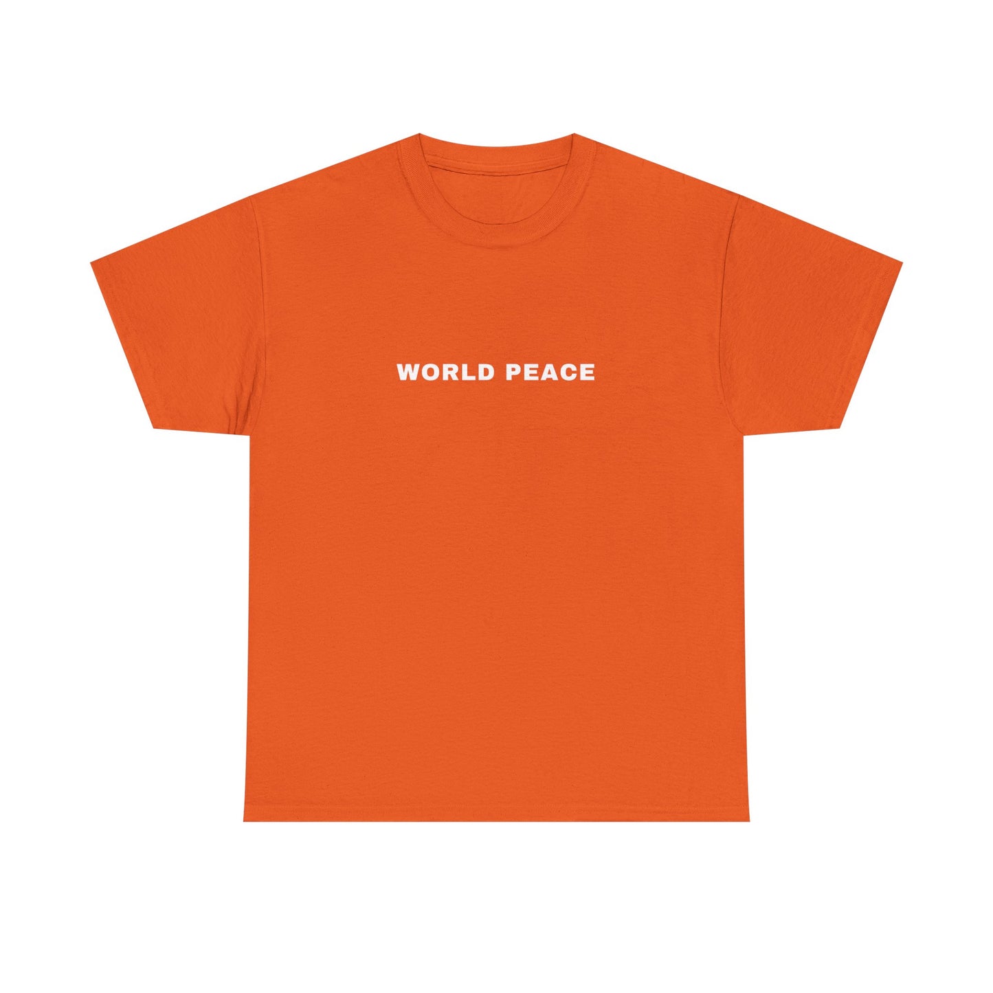 WORLD PEACE SCRIPT T-SHIRT BLACK AND WHITE