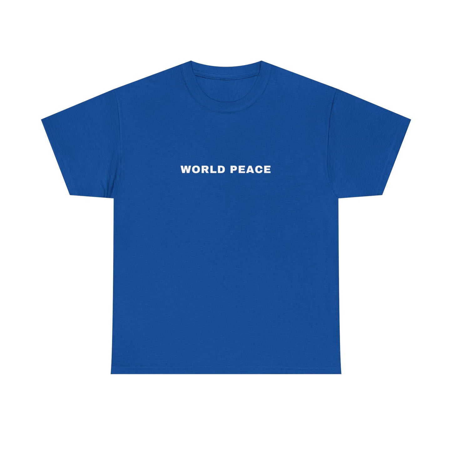 WORLD PEACE SCRIPT T-SHIRT BLACK AND WHITE