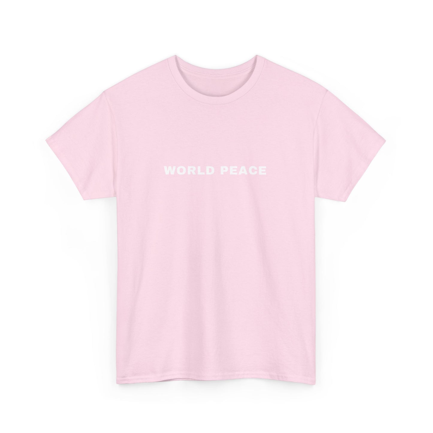 WORLD PEACE SCRIPT T-SHIRT BLACK AND WHITE