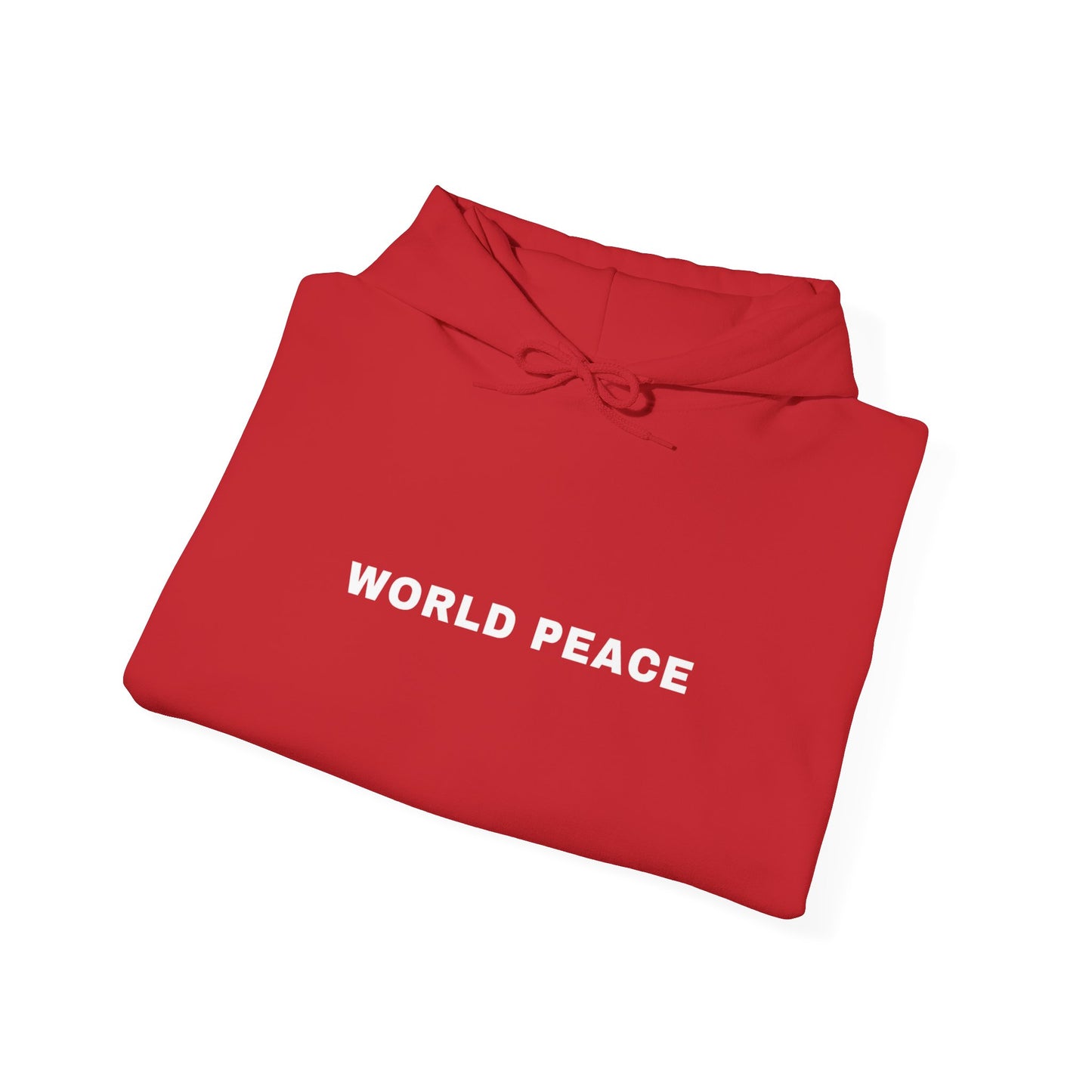 WORLD PEACE SCRIPT HOODIE BLACK AND WHITE