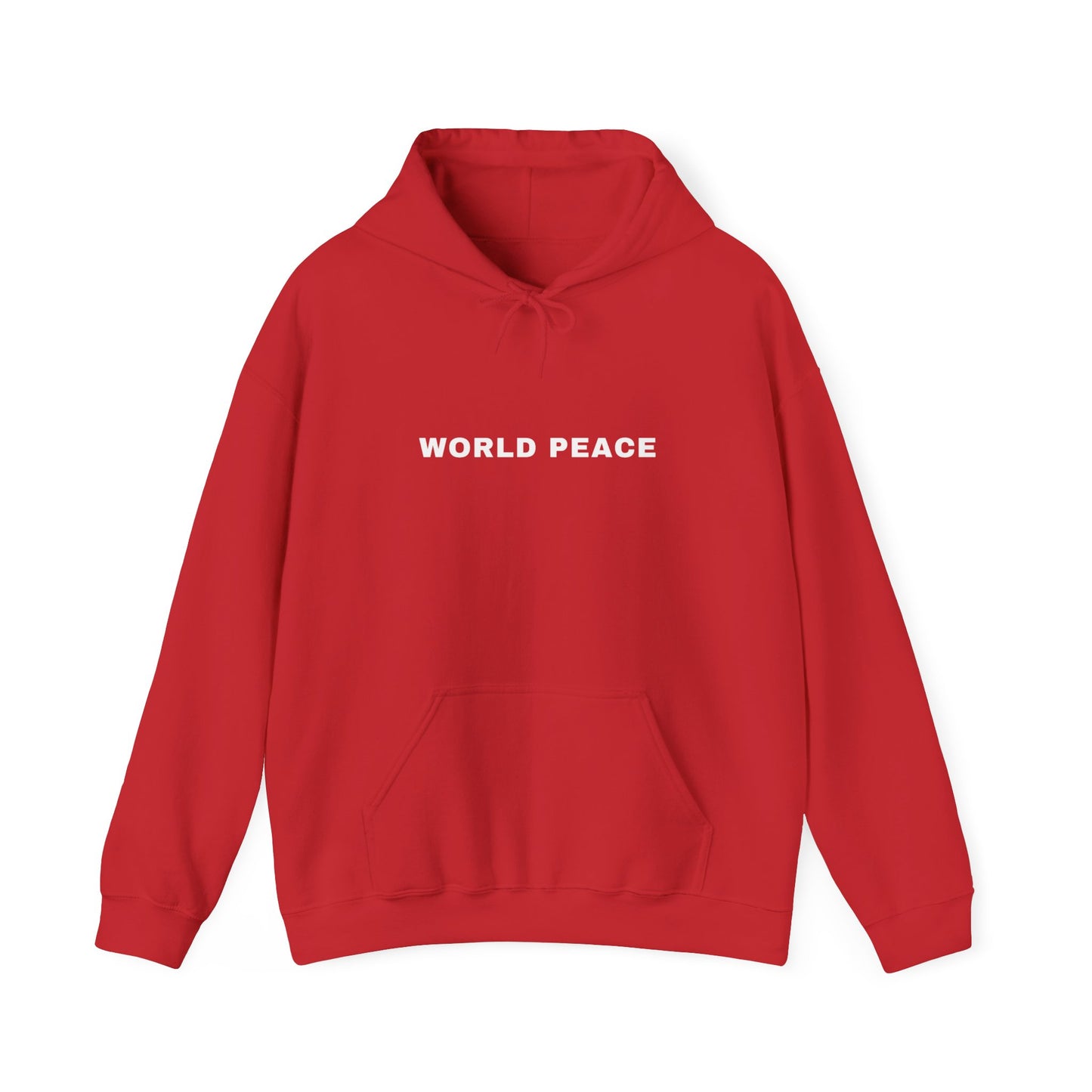 WORLD PEACE SCRIPT HOODIE BLACK AND WHITE