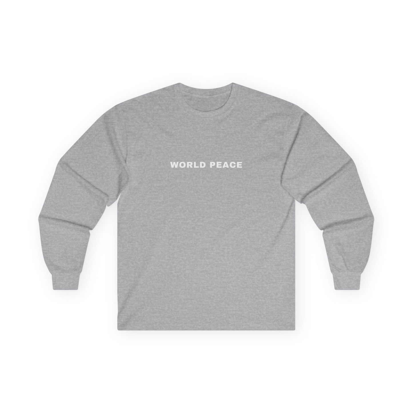 WORLD PEACE SCRIPT CREWNECK BLACK AND WHITE