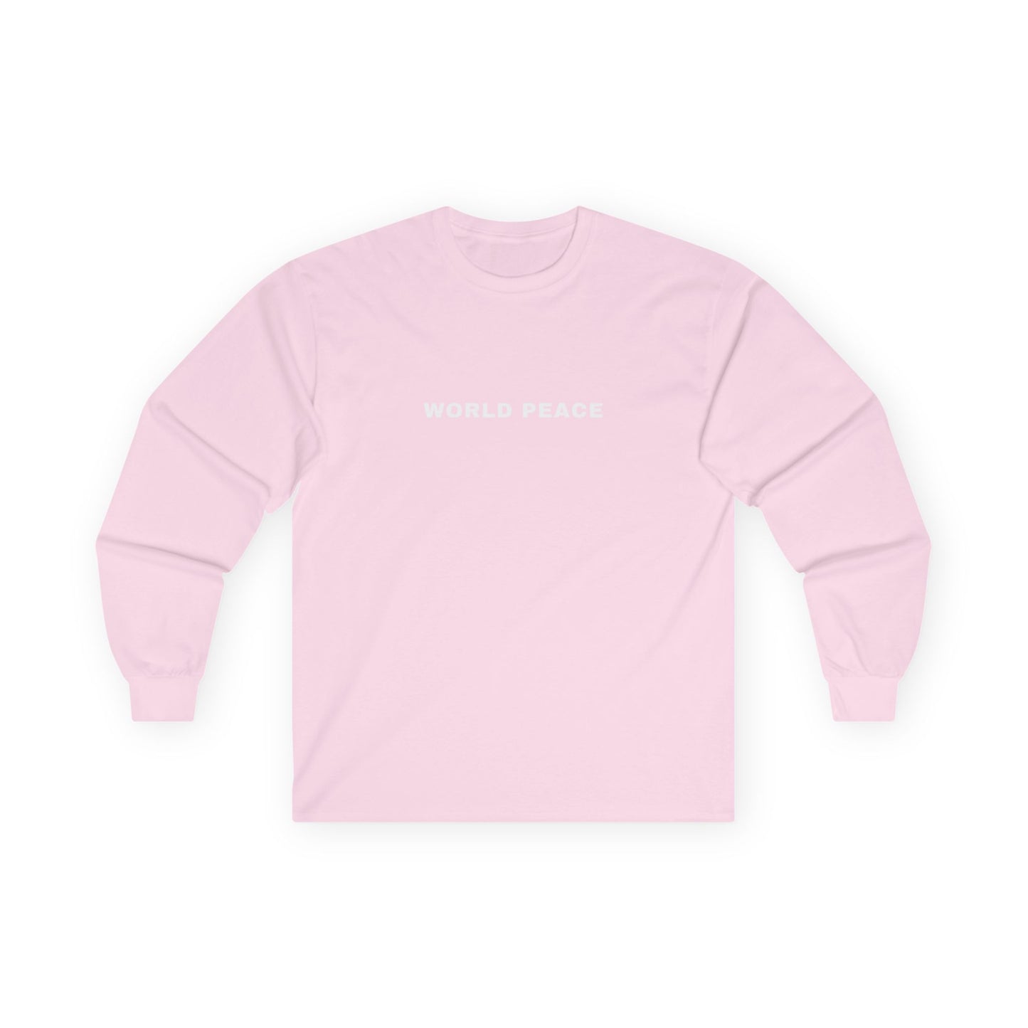 WORLD PEACE SCRIPT CREWNECK BLACK AND WHITE