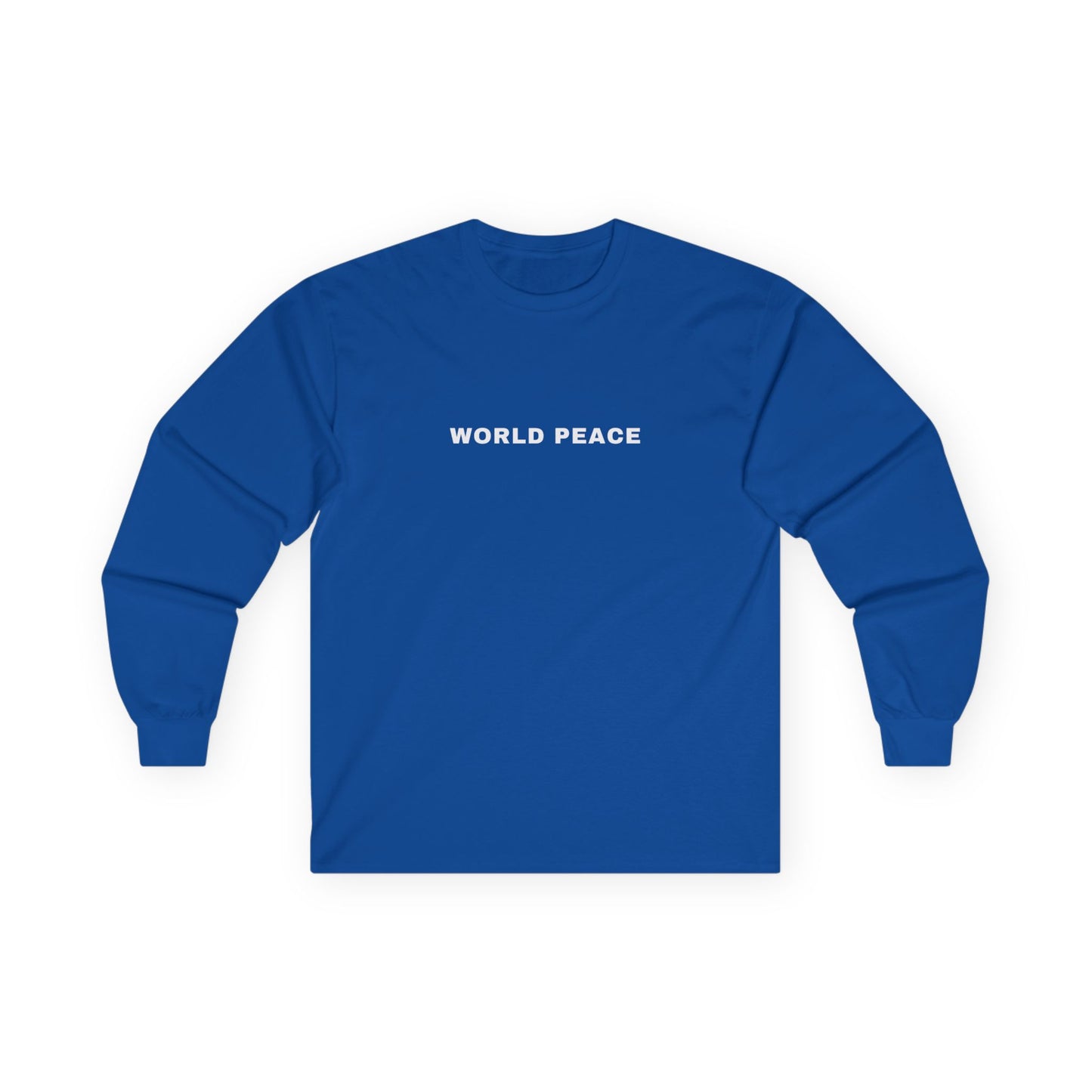 WORLD PEACE SCRIPT CREWNECK BLACK AND WHITE