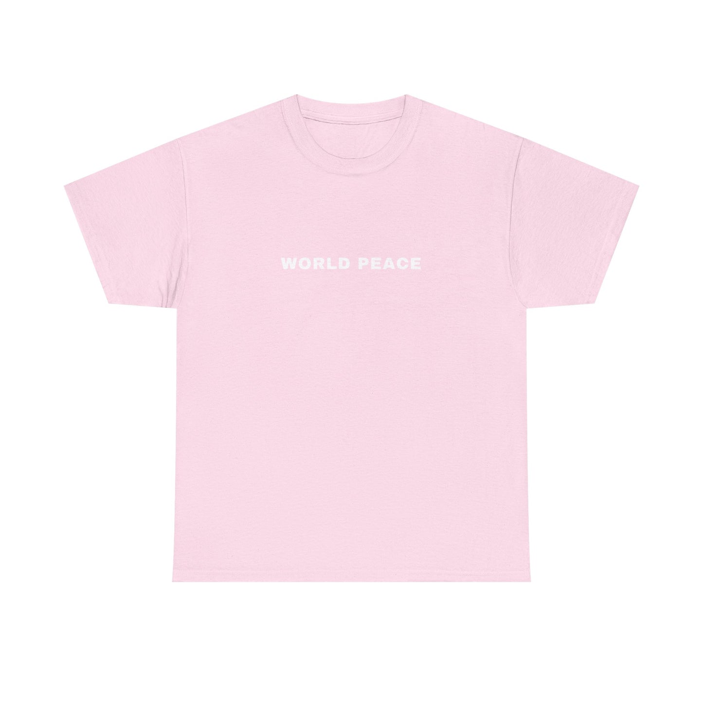 WORLD PEACE SCRIPT T-SHIRT BLACK AND WHITE