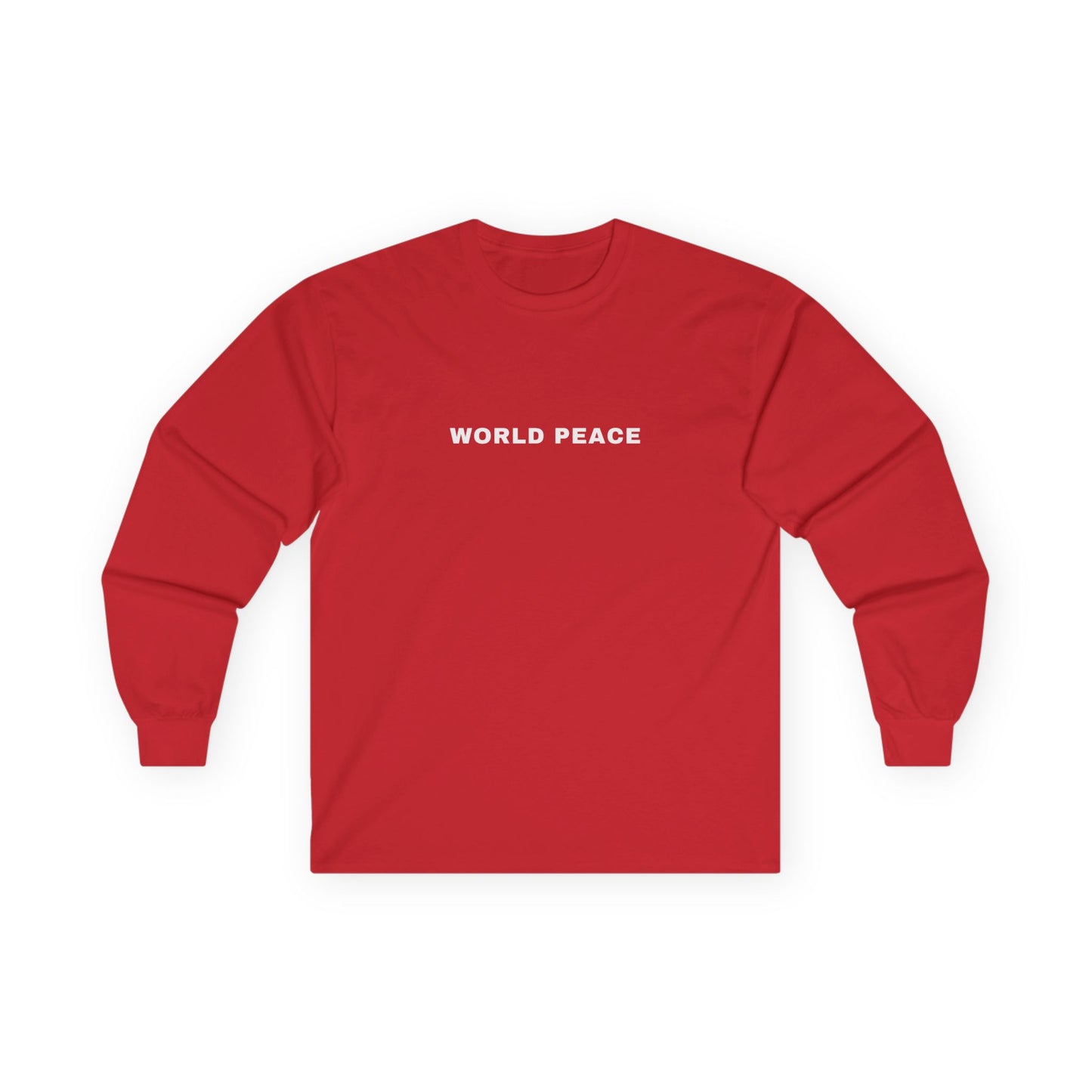 WORLD PEACE SCRIPT CREWNECK BLACK AND WHITE