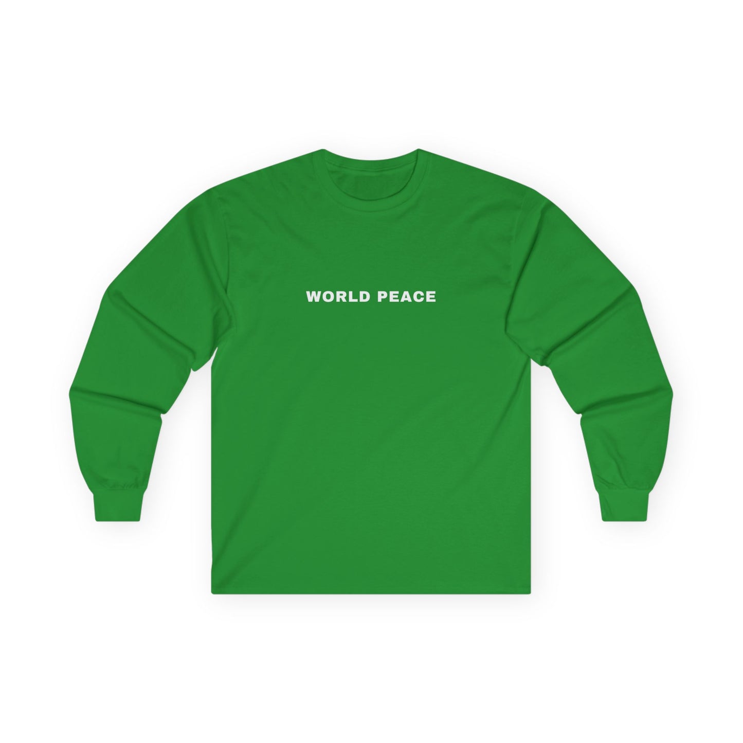 WORLD PEACE SCRIPT CREWNECK BLACK AND WHITE