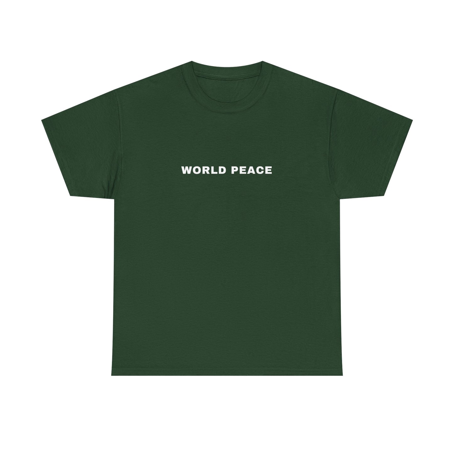 WORLD PEACE SCRIPT T-SHIRT BLACK AND WHITE