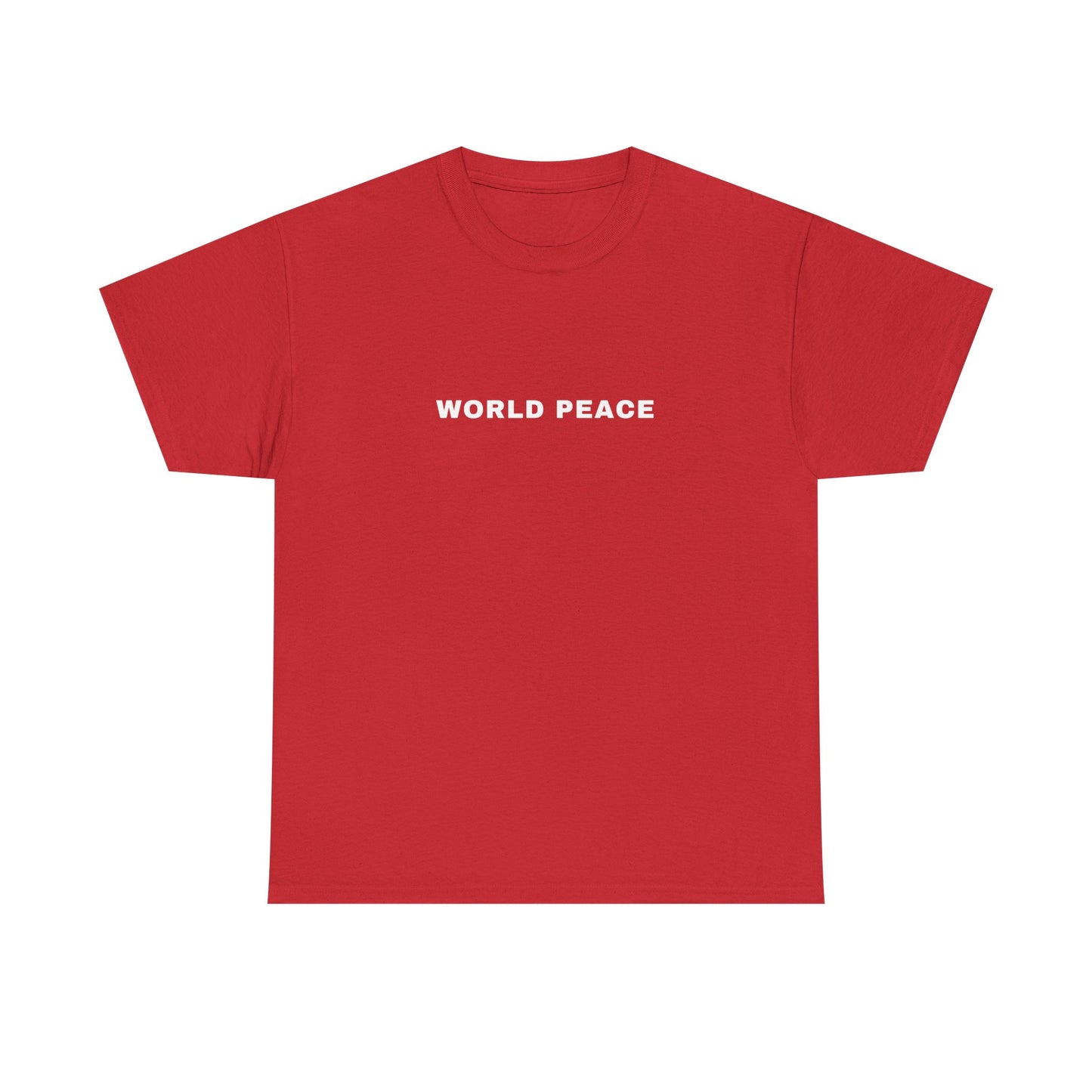 WORLD PEACE SCRIPT T-SHIRT BLACK AND WHITE