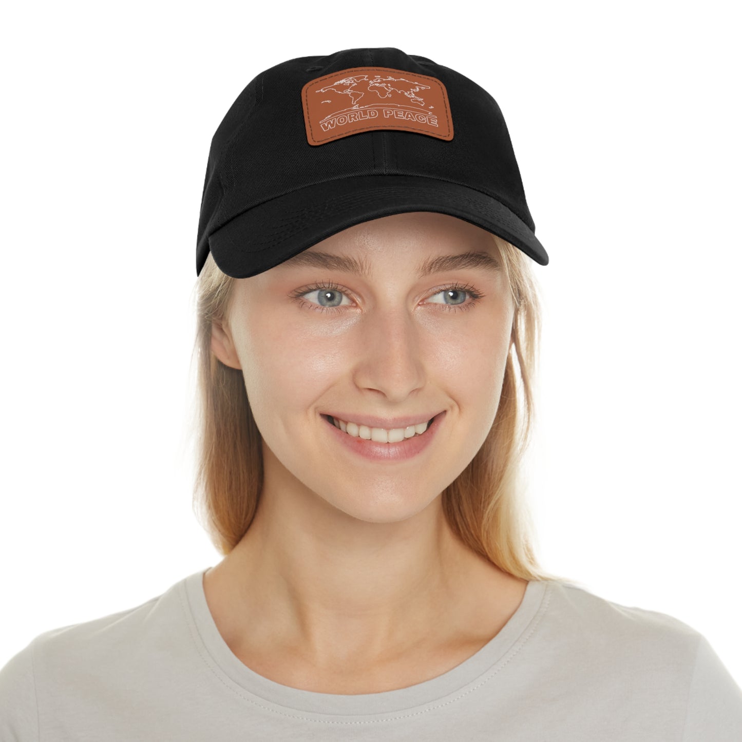 WORLD PEACE LEATHER HAT