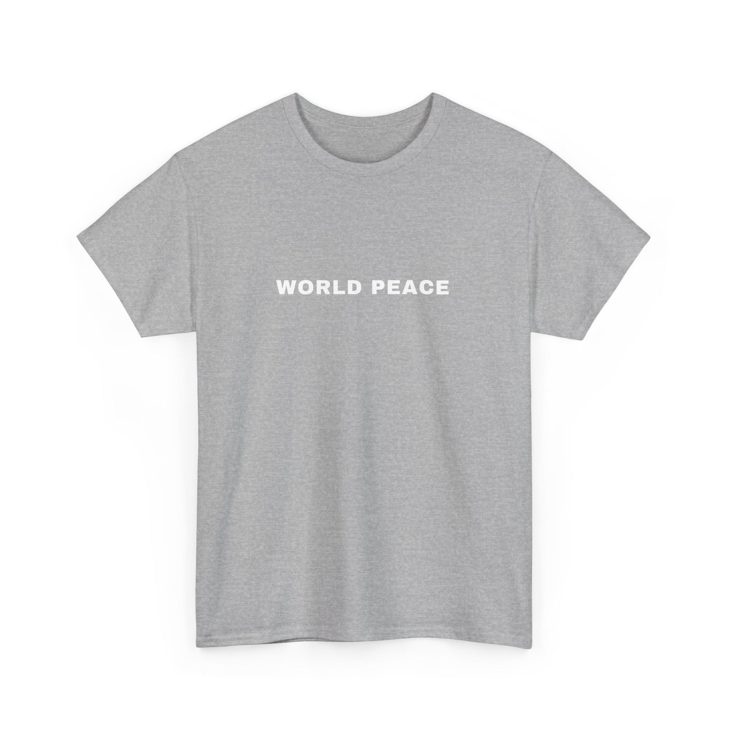 WORLD PEACE SCRIPT T-SHIRT BLACK AND WHITE