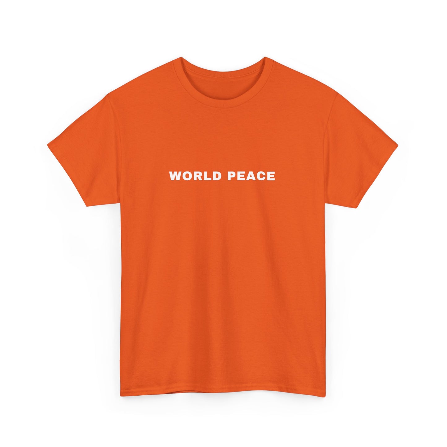 WORLD PEACE SCRIPT T-SHIRT BLACK AND WHITE