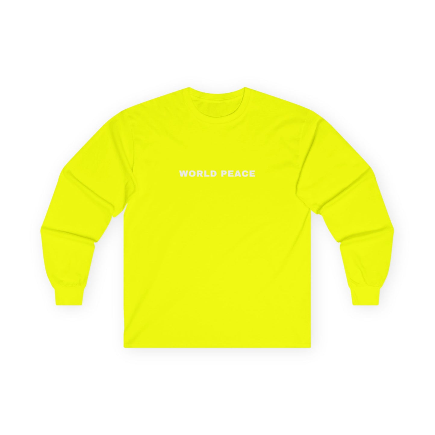 WORLD PEACE SCRIPT CREWNECK BLACK AND WHITE