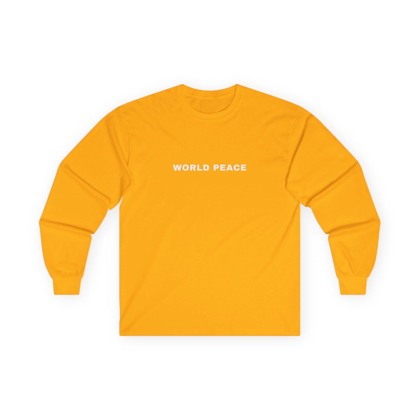 WORLD PEACE SCRIPT CREWNECK BLACK AND WHITE