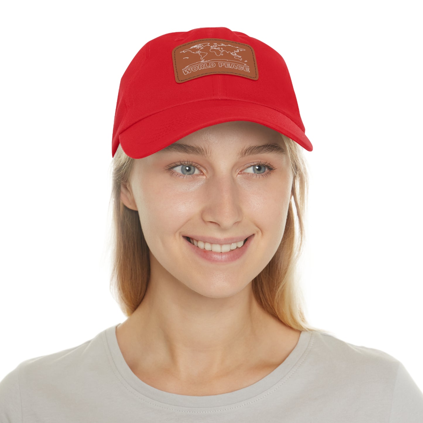 WORLD PEACE LEATHER HAT