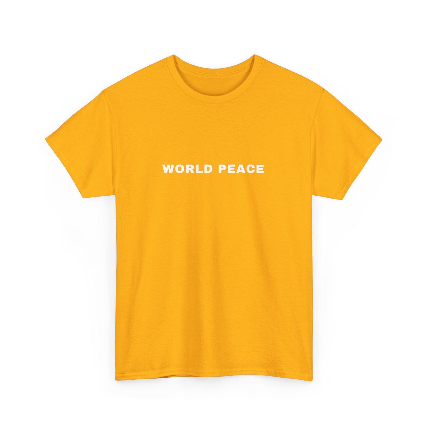 WORLD PEACE SCRIPT T-SHIRT BLACK AND WHITE