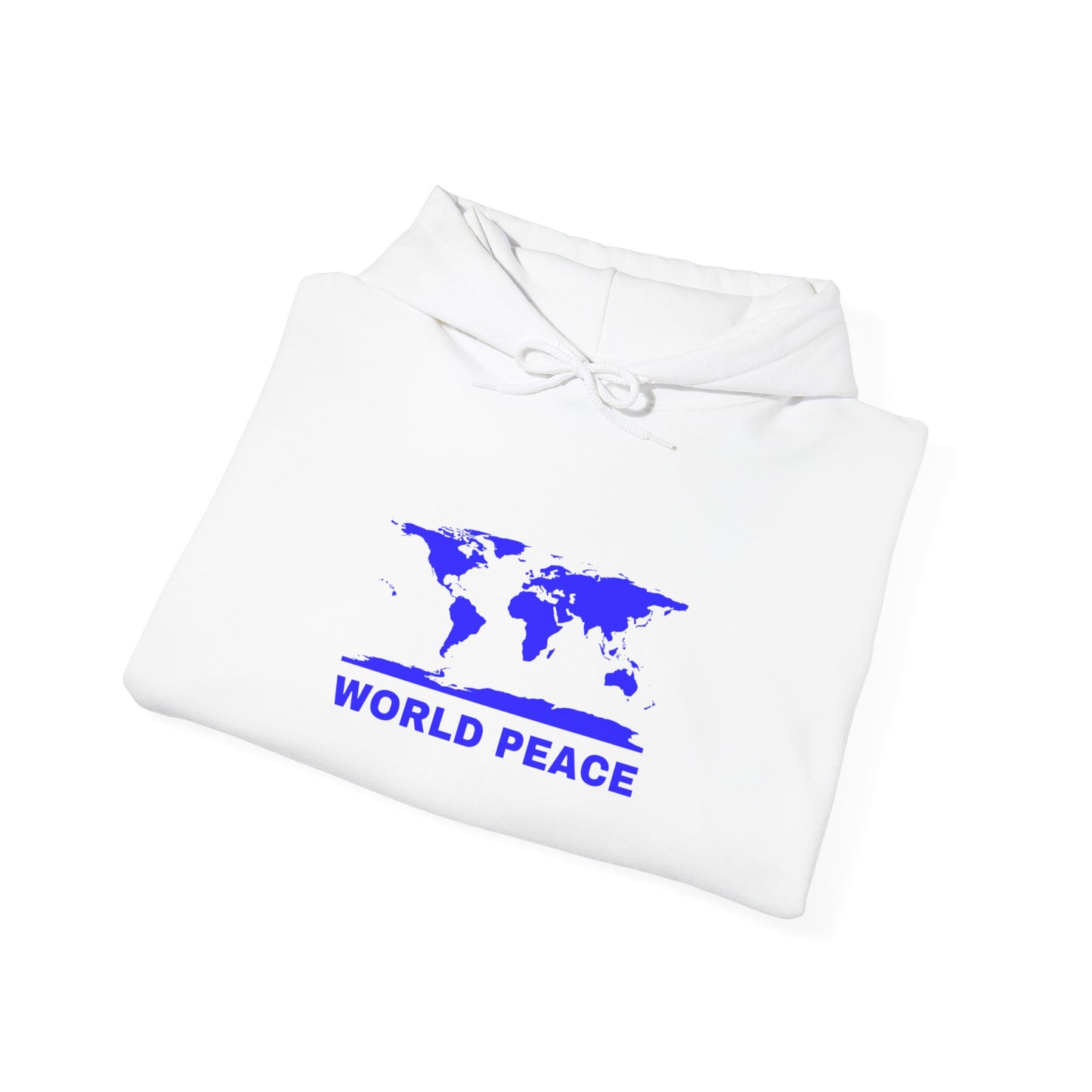 WORLD PEACE HOODIE WHITE BLUE