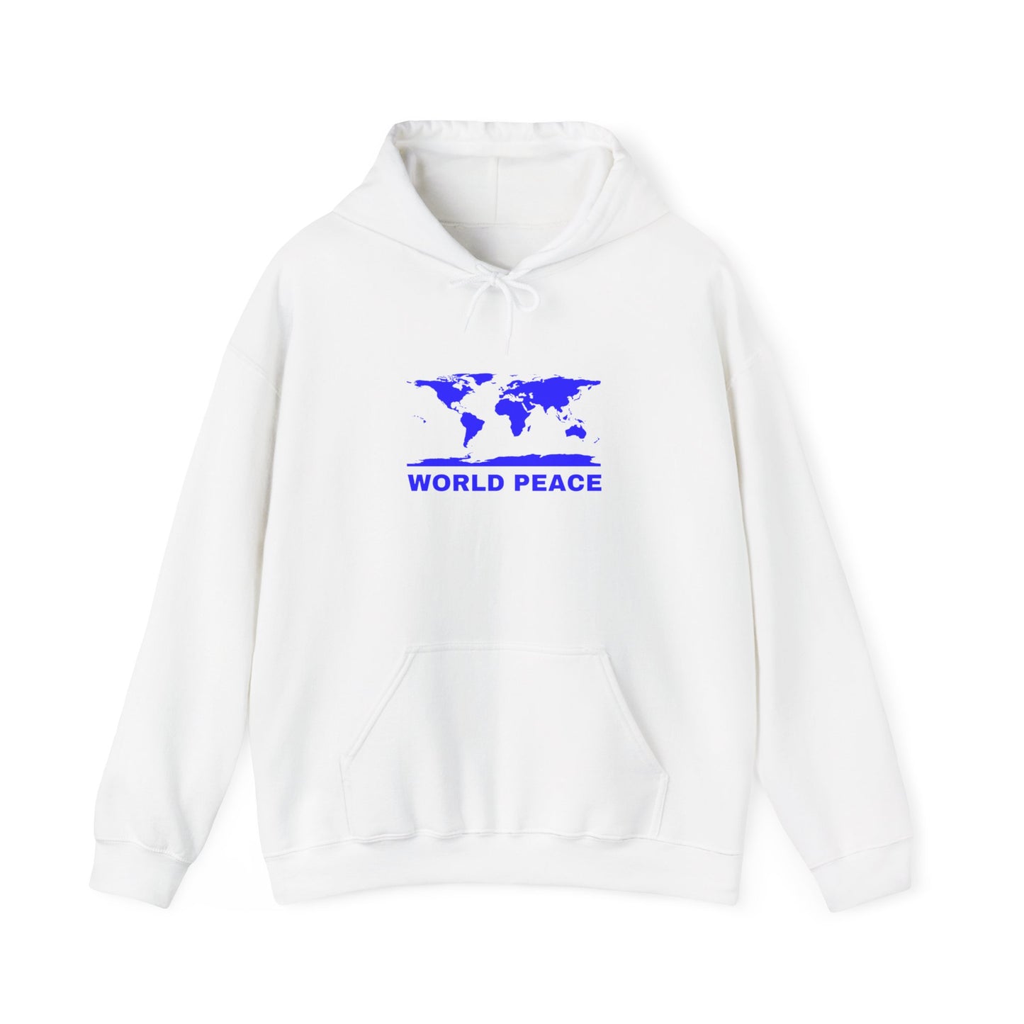 WORLD PEACE HOODIE WHITE BLUE