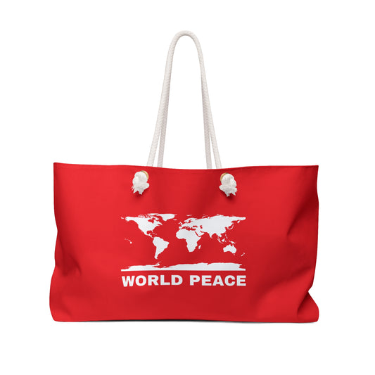 World Peace Beach Bag Red