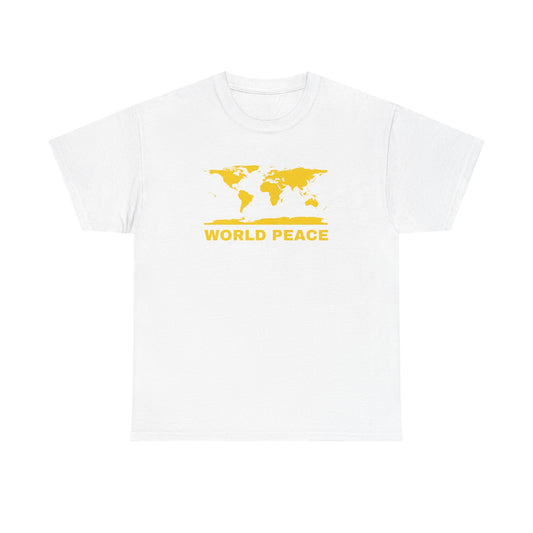 WORLD PEACE T-SHIRT GOLD LOGO