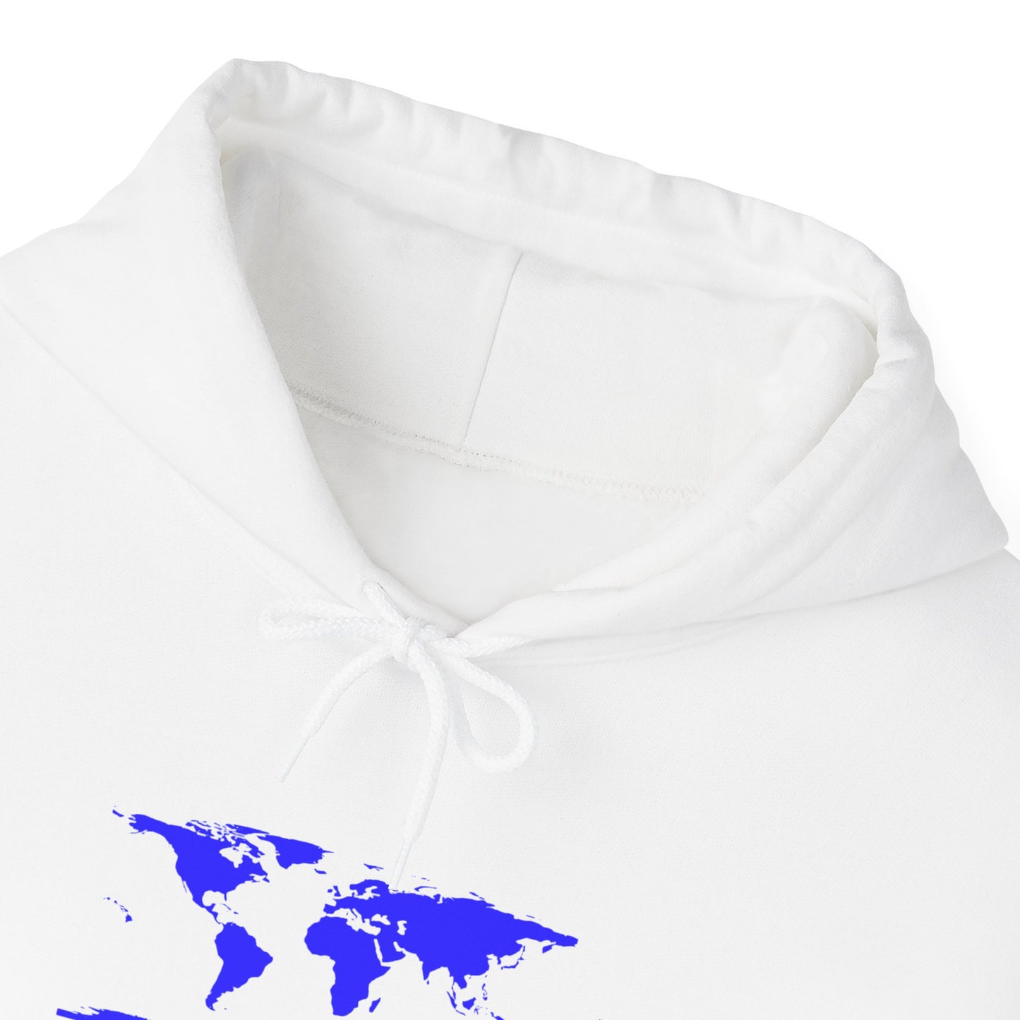 WORLD PEACE HOODIE WHITE BLUE