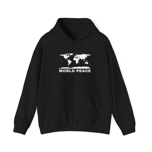 WORLD PEACE ORIGINAL LOGO HOODIE BLACK AND WHITE